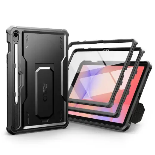 Tech-Protect Kevlar Pro planšetdatora maciņš Galaxy Tab S9 | Galaxy Tab S10 FE | Galaxy Tab S10 Lite melns