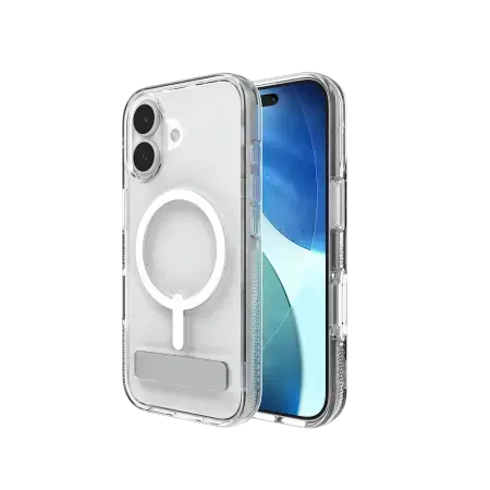 ZAGG Crystal Palace Snap KS MagSafe Case with Stand for iPhone 17 - Clear