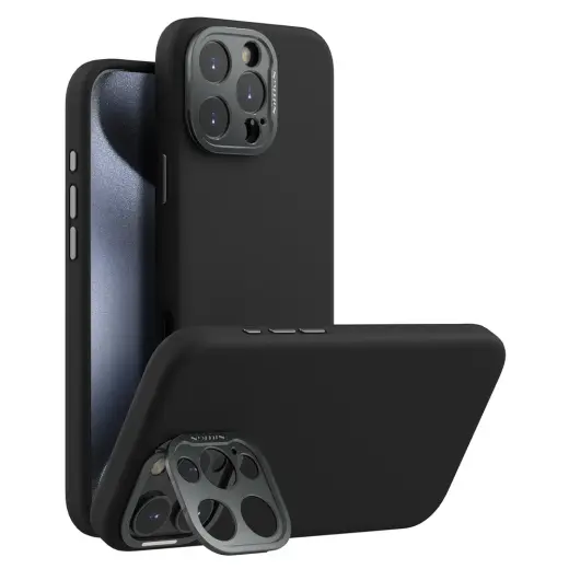 LensWing Prop phone case with stand for iPhone 16 Pro Max black