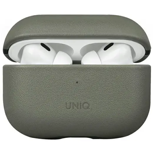 Uniq case Terra AirPods Pro 2 gen. Genuine Leather green|lichen green