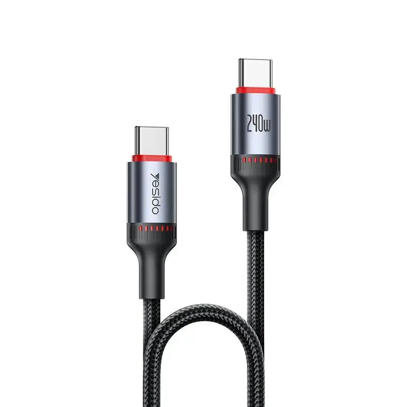 YESIDO CABLE CA186 240W TYPE-C/TYPE-C 2M 5A BLACK