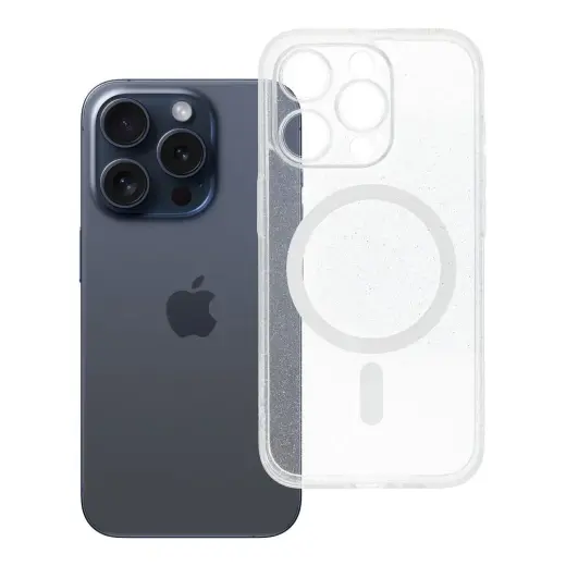 Clear Mag Cover maciņš ar MagSafe atbalstu telefonam iPhone 15 Pro caurspīdīgs