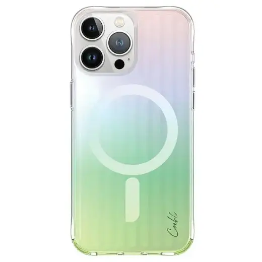 UNIQ etui Coehl Linear iPhone 15 Pro 6.1" Magnetic Charging opal|iridescent
