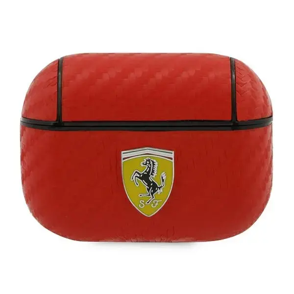 FESAPCARE Ferrari Carbon PC|PU Case for Airpods Pro Red