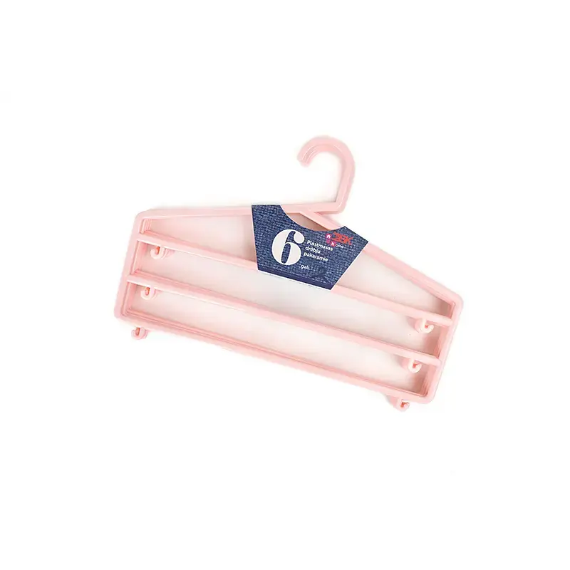 Drēbju pakaramais plastmasas 36x25cm, 6gb rozā