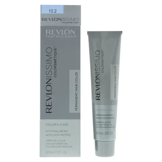Revlon, Revlonissimo Colorsmetique, Permanent Hair Dye, 10.2 10.2 Pale Iridescent Blonde, 60 ml