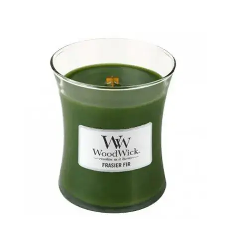 WoodWick Frasier Fir scented candle with wooden wick 275 g
