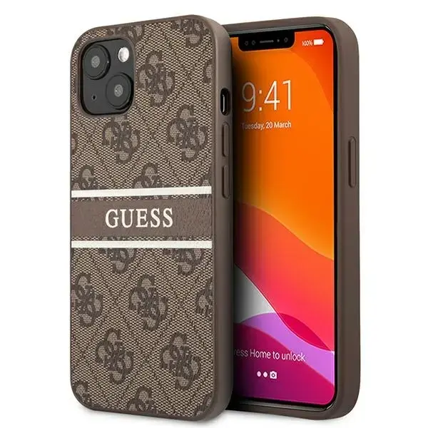 Guess GUHCP13S4GDBR iPhone 13 mini 5,4" brown hardcase 4G Stripe