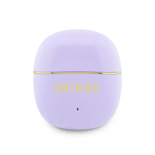 Guess Gold Line Glossy Classic Logo TWS Wireless Earphones Purple