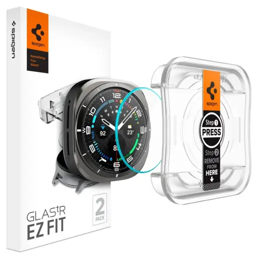 SPIGEN GLAS.TR "EZ-FIT" TEMPERED GLASS 2-PACK GALAXY WATCH ULTRA (47 MM) CLEAR