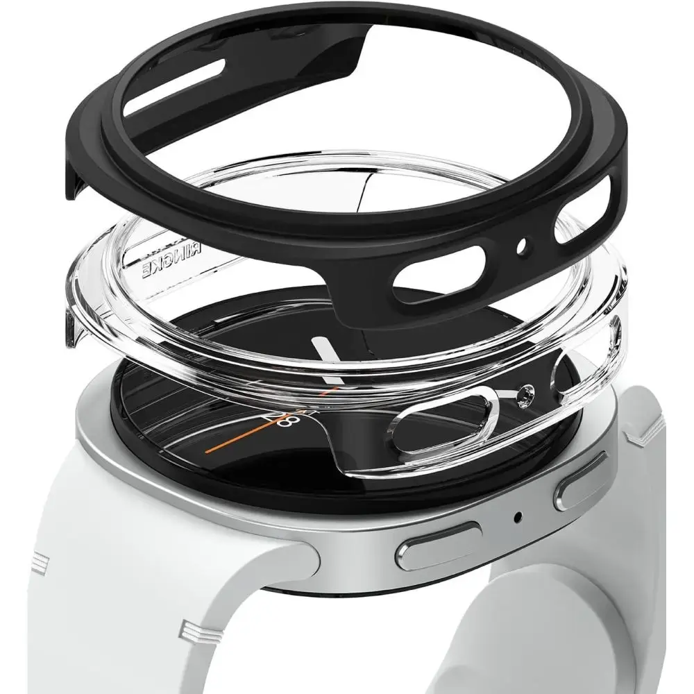 Ringke Slim nutikella ümbris Samsung Galaxy Watch 8 40 mm 2 tk jaoks | läbipaistev, must