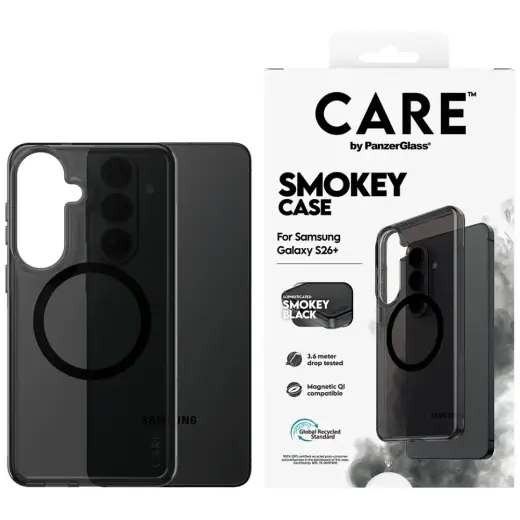 CARE by PanzerGlass Urban Explorer Smokey w. Black Qi telefoni ümbris Samsung Galaxy S26+ (S947) must