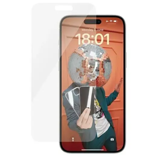 PanzerGlass Classic Fit grūdintas stiklas telefonui iPhone 15 Plus 6.7