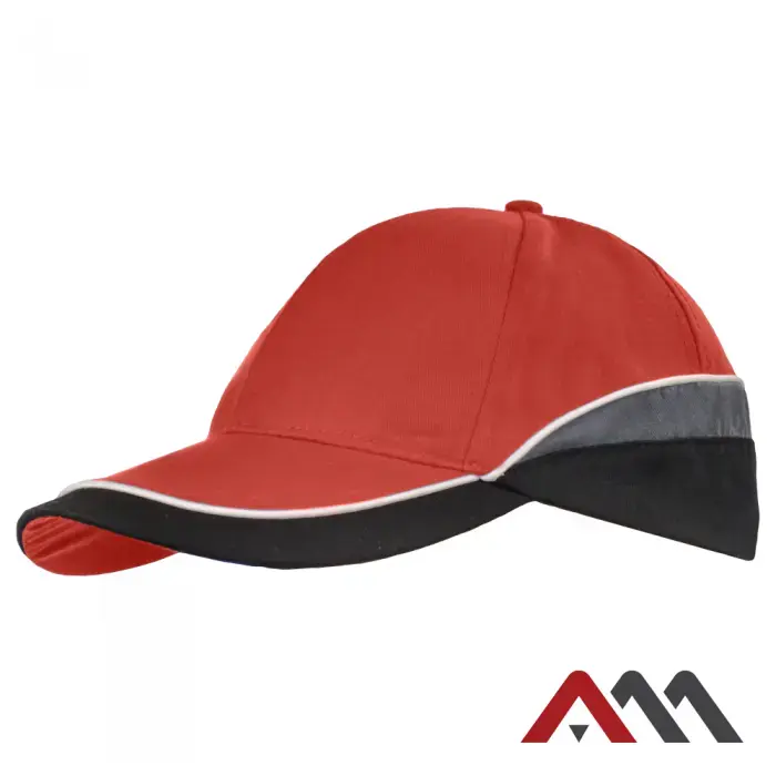 Cap with visor red