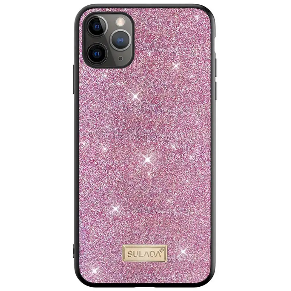 Sulada dazzling high quality and protect silicone case for Apple iPhone 12 | 12 Pro purple