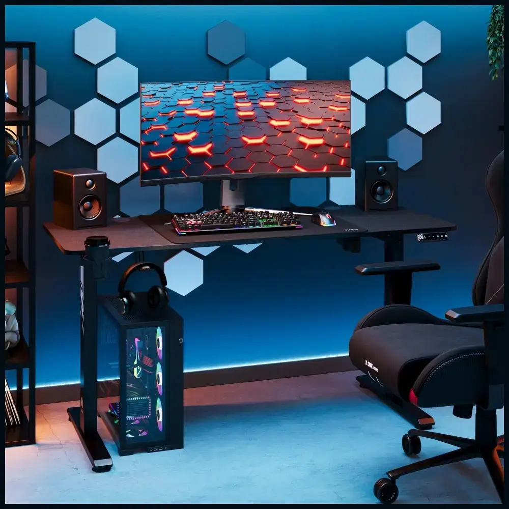 Desk with height adjustment Diablo Chairs X-TENSIO 1400 black