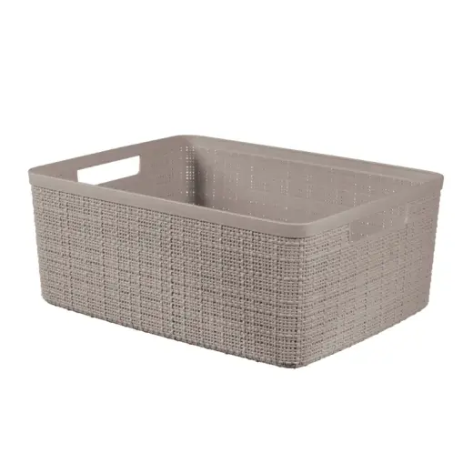 Groziņš Jute M 12L 36x28x15cm bēšs 