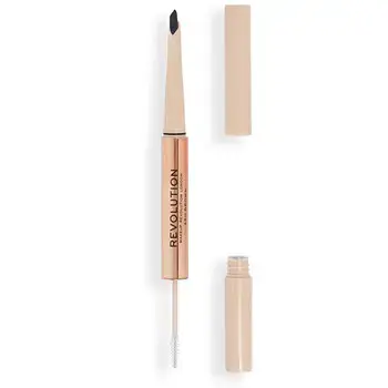 Makeup Revolution Fluffy Duo - Tužka na obočí Dark Brown