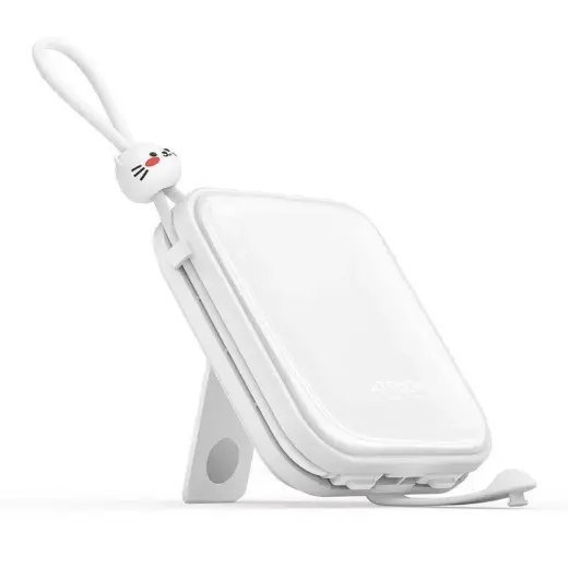 Joyroom Cutie Series JR-L008 external battery (powerbank) | 10000 mAh | 22.5W | USB-C, Lightning, USB-A | white