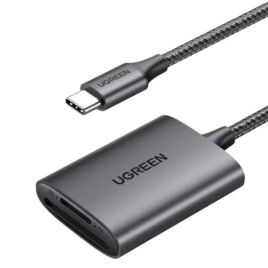 Ugreen CM401 USB C 5Gb/s SD/TF Card Reader - Gray