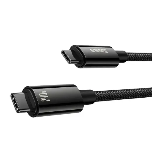 Baseus Tungsten Gold data transfer and charging cable | USB-C to USB-C | 240W | 1m | black