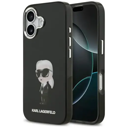 Karl Lagerfeld IML Aquarelle Karl & Logo MagSafe Case for iPhone 17 Black
