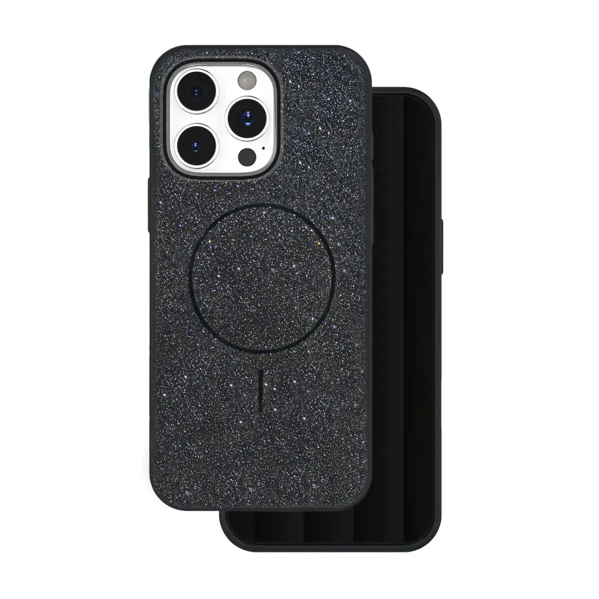 Glitter Thin Mag case for iPhone 16 Pro Max 6,9" black