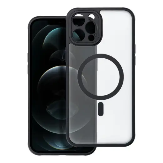 FULL MATTE MAG telefono dėklas su MagSafe palaikymu iPhone 12 Pro Max juodas