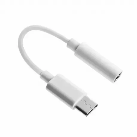 Fusion CM20 3,5 mm uz USB-C audio adapteris tālruņiem, balts (OEM)