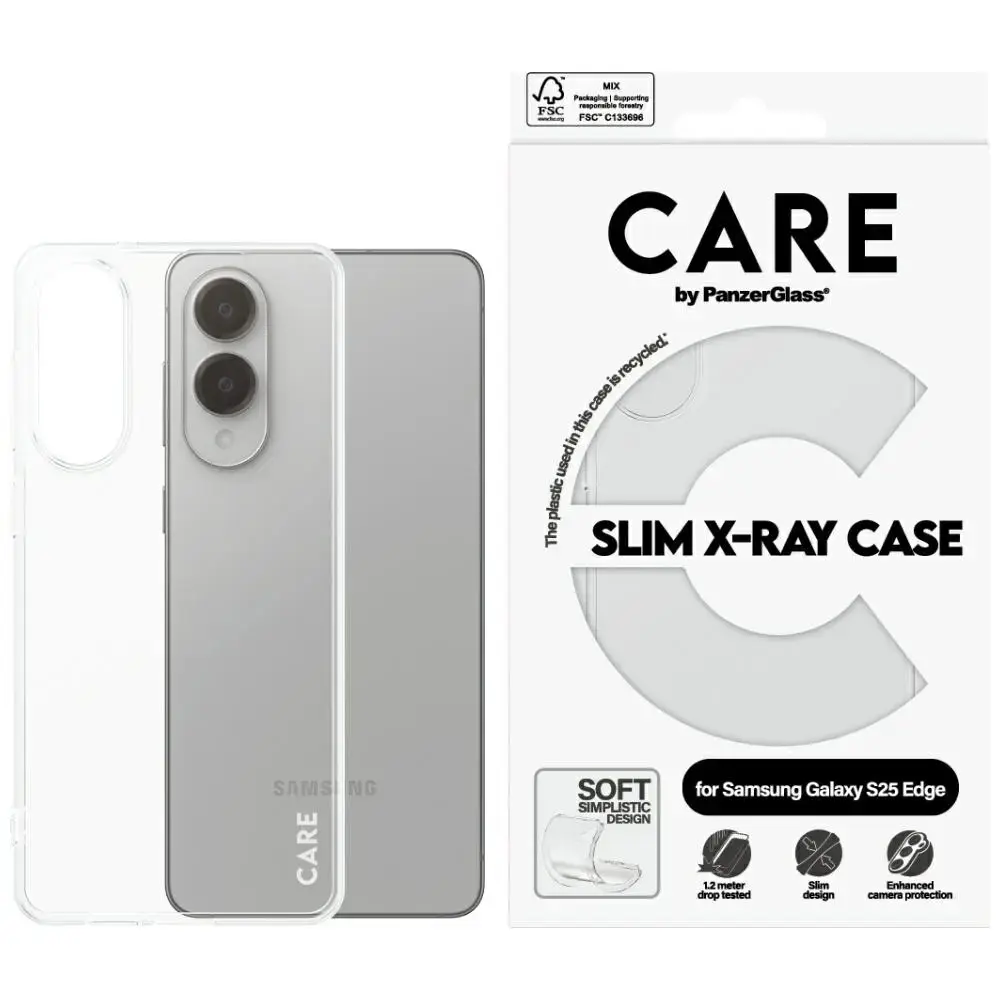 PanzerGlass telefona maciņš priekš Samsung Galaxy S25 Edge caurspīdīgs