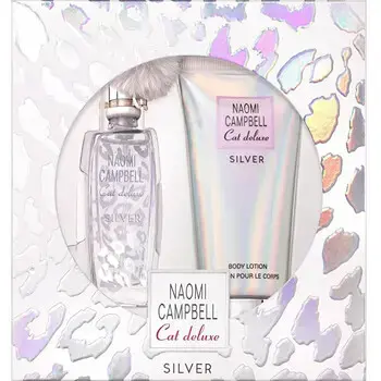 Naomi Campbell Cat Deluxe Silver Dárková sada EDT 15 ml a tělové mléko 15ml
