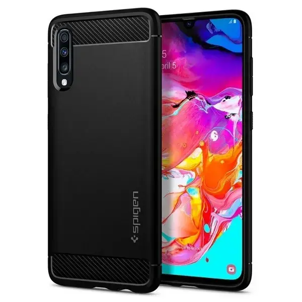 Spigen Rugged Armor Samsung A70 A705czarny|black matte 620CS26386