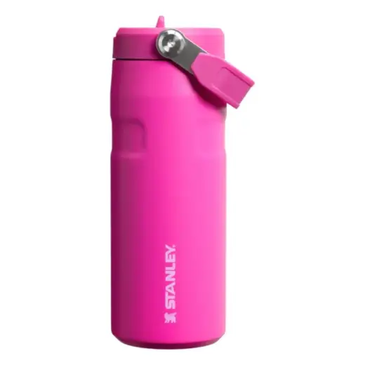 Termosas su šiaudeliu „The IceFlow Bottle Flip Straw 2.0“ 0,47 l, violetinis