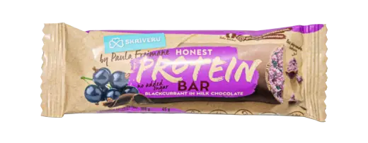 SKRĪVERU Blackcurrant protein bar in milk chocolate 45g