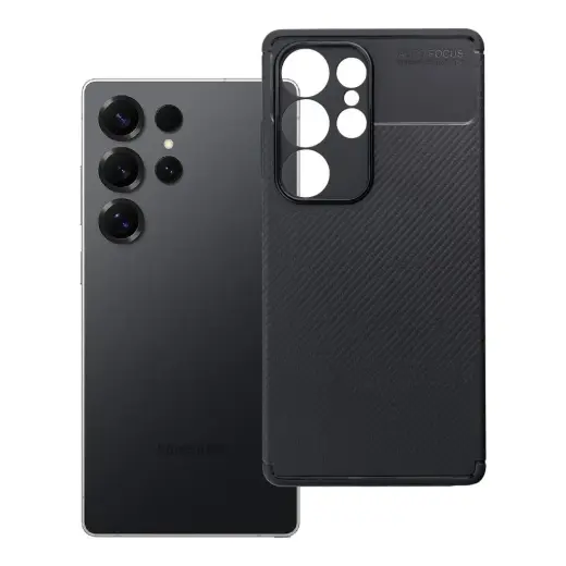 Carbon Premium phone case for Samsung Galaxy S25 Ultra (S938) black