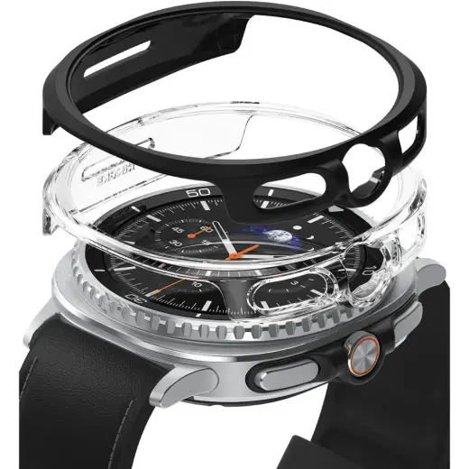 RINGKE SLIM 2-PACK GALAXY WATCH 8 CLASSIC (46 MM) CLEAR & MATTE BLACK