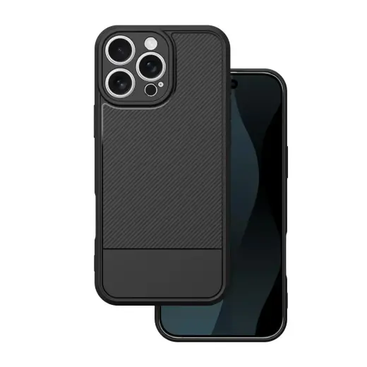 Simple Carbon phone case for iPhone 16 Pro Max black