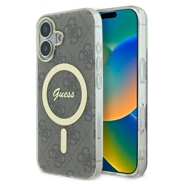 Guess GUHMP16MH4STW iPhone 16 Plus 6.7" brown hardcase IML 4G MagSafe