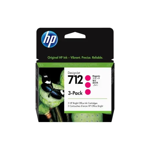 HP Ink No 712 HP712 HP 712 Magenta 3-Pack 3Pack (3ED78A)