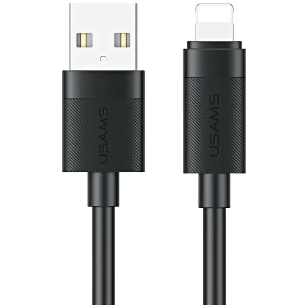 USAMS U94 datu pārraides un uzlādes vads | USB-A uz Lightning | 12W | 1m | melns