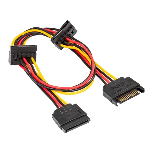 Adapter with cable Akyga AK-CA-41 SATA (m) | 3x SATA (f) 3x 15cm