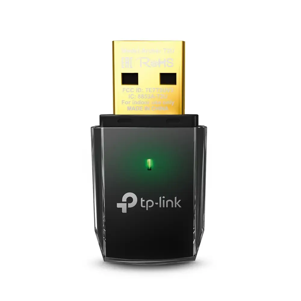 TP-Link Archer T2U AC600 USB Wi-Fi adapteris melns