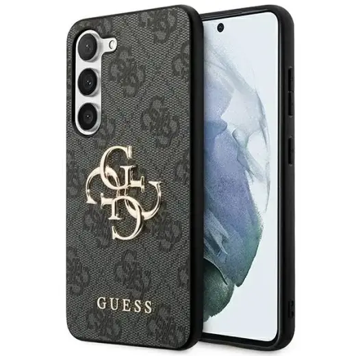 Guess 4G Big Metal Logo telefono dėklas Samsung Galaxy S24+ juodas