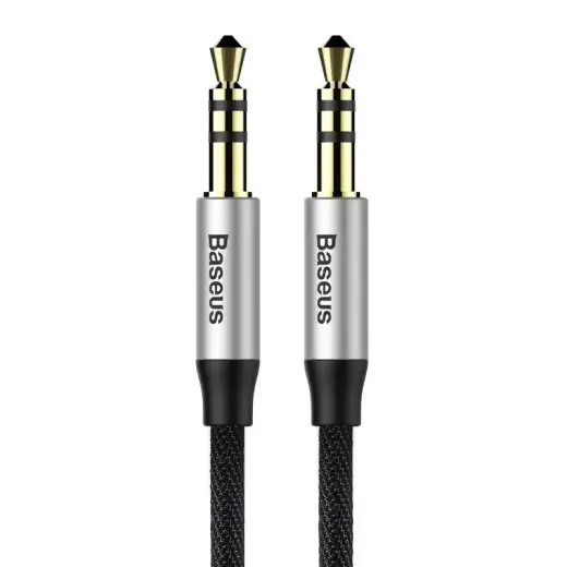Baseus CAM30-AS1 Premium AUX vads 3.5 mm -> 3.5 mm 0.5m Pelēks