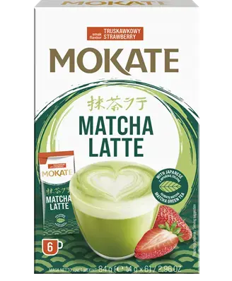 Mokate Instant Strawberry Matcha Latte 14g x 6pcs