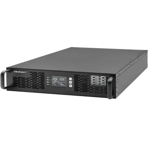 Qoltec Uninterruptible Power Supply UPS for RACK | 2kVA | 2000W | Power factor 1.0 | LCD | EPO | USB | On-line