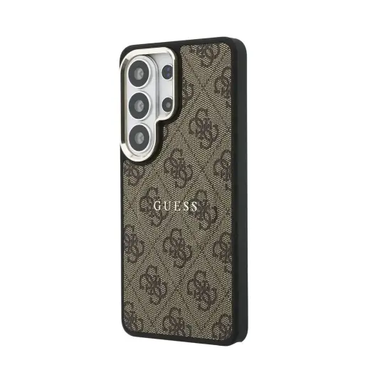 Guess PU Leather 4G Gold Frame maciņš un telefonam Samsung Galaxy S26 Ultra (S948) brūns