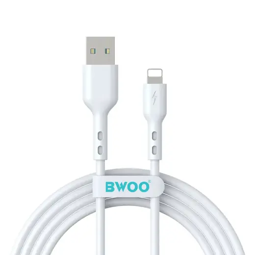 BWOO datu pārraides un uzlādes vads | USB-A uz Lightning | 15W | 2m