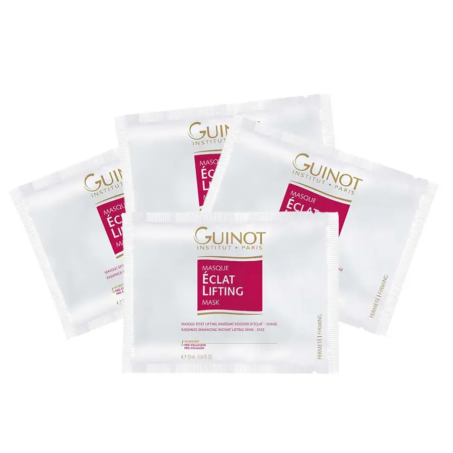 Set, Guinot, Eclat, Vitamin C, Lifting, Night, Cream Mask, For Face, 4 pcs, 19 ml
