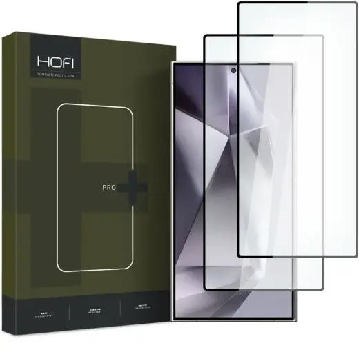 HOFI GLASS PRO+ karastatud klaas, sobib telefonile Samsung Galaxy S24 Ultra, must, 2 tk